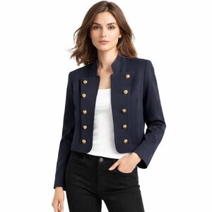 Tommy Hilfiger Women's Navy Double-Breasted Blazer